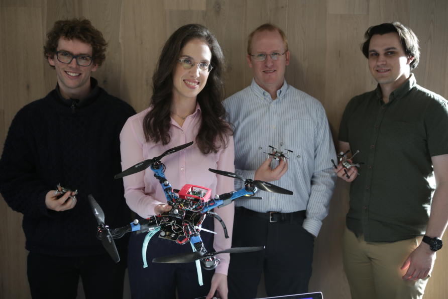 Mechatronic engineers L-R Declan Burke, Dr Airlie Chapman, Dr Eric Schoof and James Kennedy. Picture: Supplied