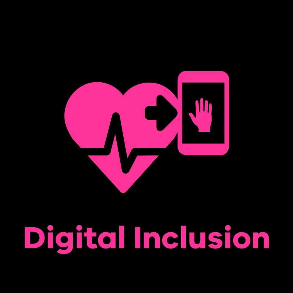 digital inclusion blakc + pink