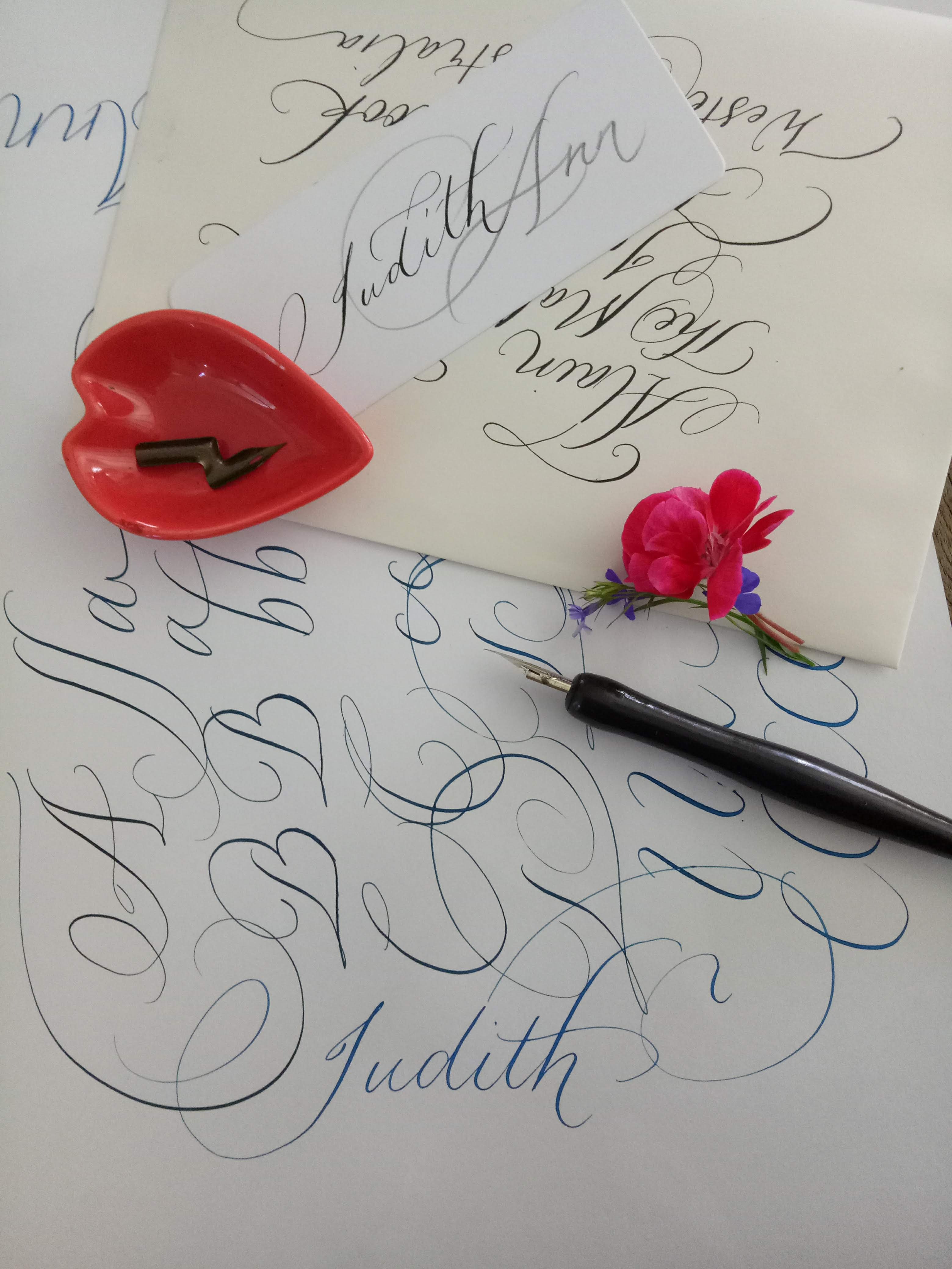 Pointed Pen Tuesday Evening- Beautiful Calligraphy
